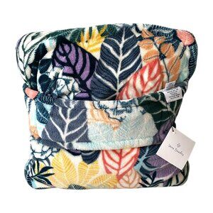 Vera Bradley Palm Floral Plush Fleece Travel Blanket